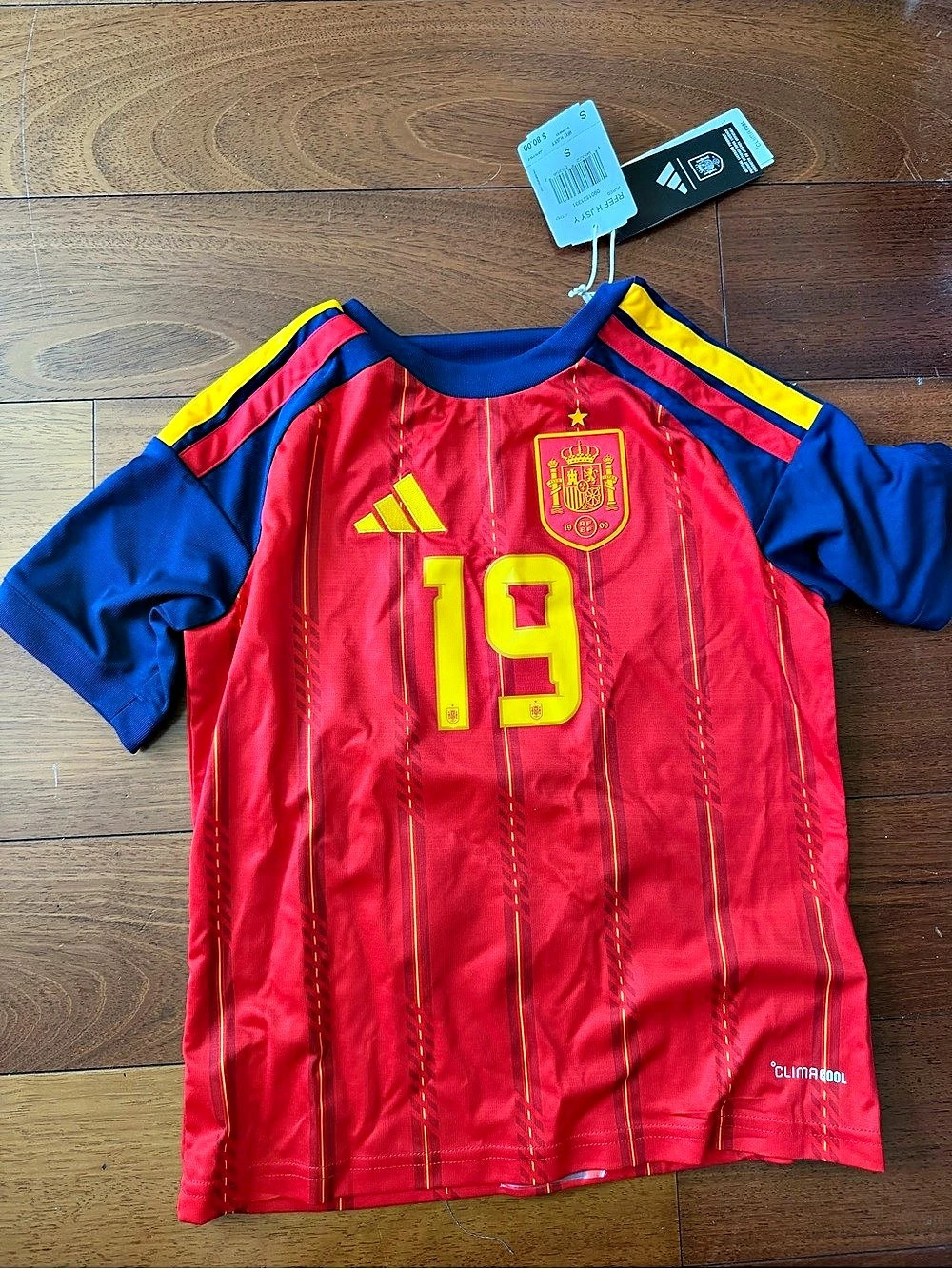 adidas Spain 26 Home Kids Winner Jersey Lamine Yamal NWT
